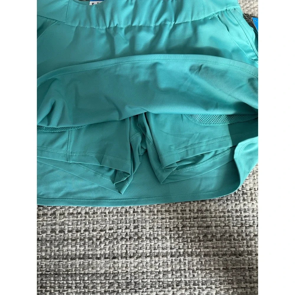 Columbia Sandy Creek Stretch Skort Teal Blue Womens Medium NEW athletic gorpcore